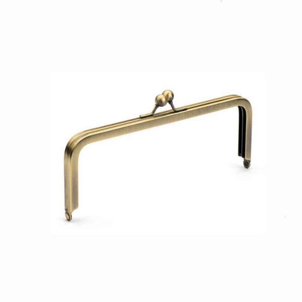 

bag parts & accessories 8 inch antique brass purse frame with standard ball clasp 10pc, Black