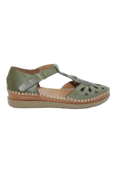 

sandals women's green genuine leather casual 18793505, Black