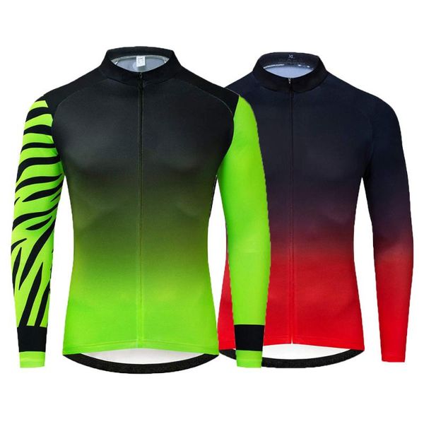 

racing jackets men's cycling wear long sleeve jersey mountain bike fitness sweatshirt macaquinho pro team bicycle, Black;red
