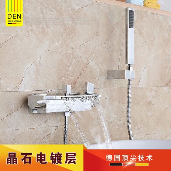 

bathroom falls into the wall type cold copper triple cylinder shower faucet sheathed with mixing valve sets