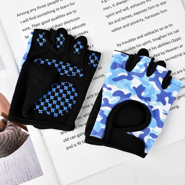 

cycling gloves autumn and winter children's outdoor half-finger, Black