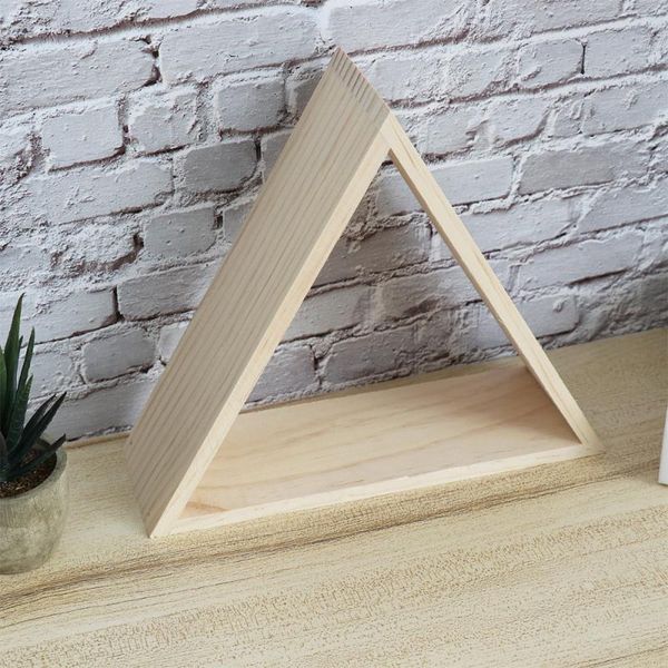 

other home decor hollowed simple shape triangle shelf daily storage use piood hand-made decoration tool