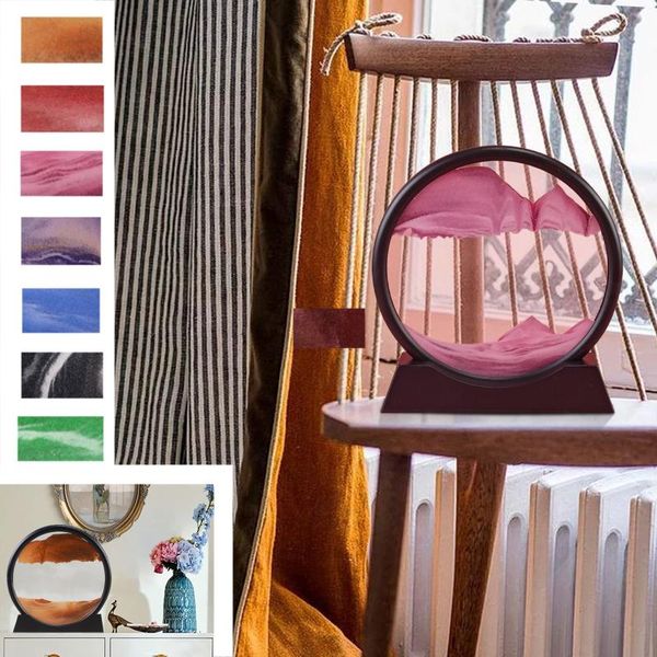 

100ml sand art picture round glass 3d deep sea sandscape display frame home deskdecoration birthday party gifts frames