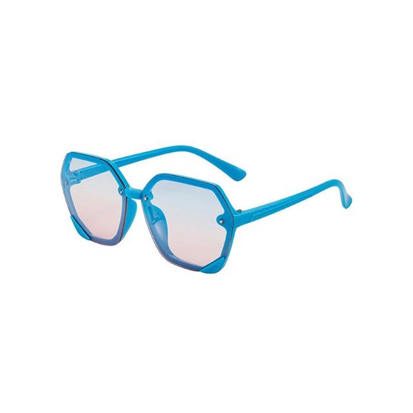 

kids plastic irregular polygon children sunglasses vintage octagon baby sun glasses for boys girls gafas oculos de sol infant uv, Blue