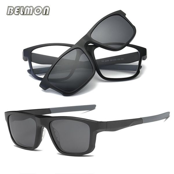 

fashion sunglasses frames spectacle frame men women eyeglasses with polarized clip on magnetic glasses male prescription optical rs486, Black