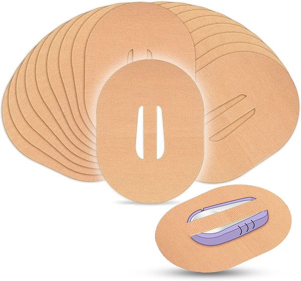 100 Stück Klebepflaster kompatibel mit Dexcom G6 Duschwasserdichter Patch vorgeschnittenes schweißfestes Klebeband Beige