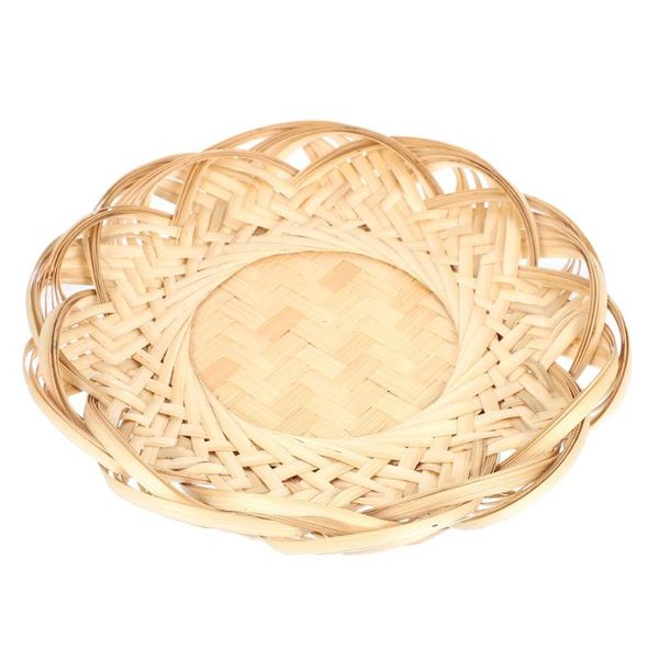 

storage baskets retro bamboo woven basket fruit snack deskorganizer