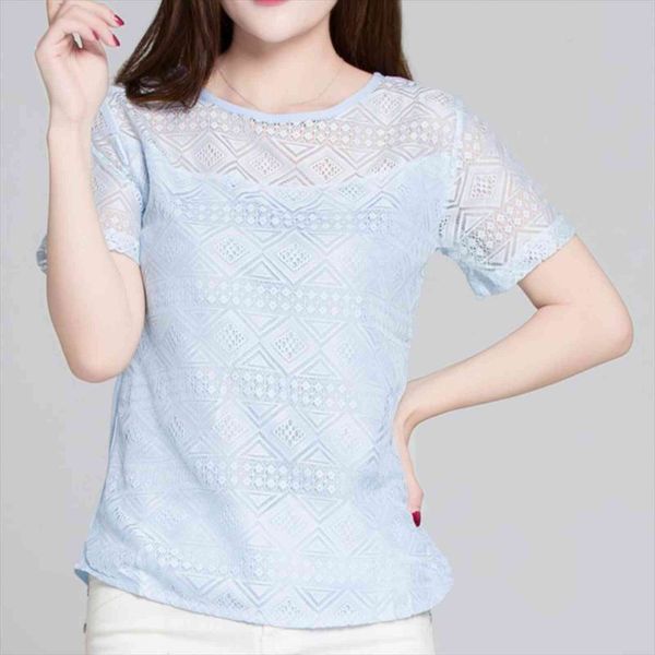 

clothing chiffon lace crochet women shirts korean elegant blusas white slim fit