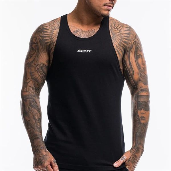 

men' tank 2021 brand clothing gyms tight mens fitness vest homme men summer, White;black