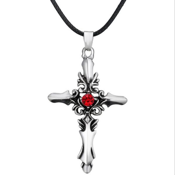 

design jewelry popular accessories of vampire diary cross necklace for men and women, Silver