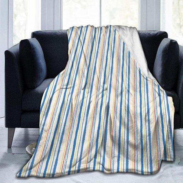 

blankets stripe and line patterns digital illustrations, 3d plush blanket sherpa wool soft bedspread on the bed sofa,