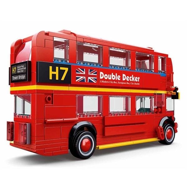 

21045 technic moc series diy creator city classic london double decker bus building blocks model car toys for children gifts 1008
