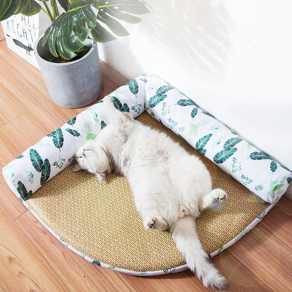 

cat bed summer cooling mats breathable pet dog sleeping sofa mattress portable pad house accessories beds & furniture