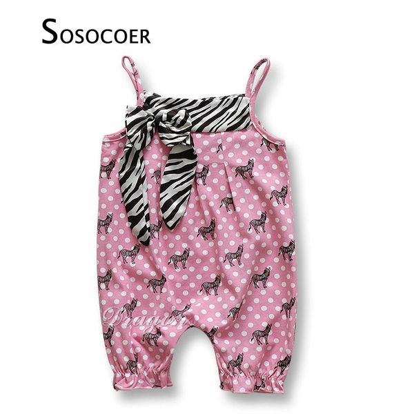 

trousers sosocoer baby romper cute pink cartoon zebra pattern suspenders girl jumpsuit rompers white polka dot kids infant girls clothes, Blue