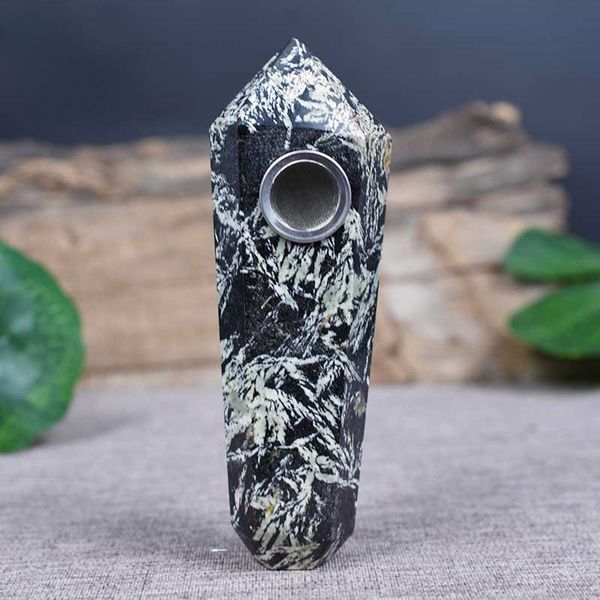 Natürlicher Bambusblatt-Stein-Kristall-Rohrohr, sechseckiges Prisma, ausländischer Diamant, Saugenergie, Donghai-Direktverkauf