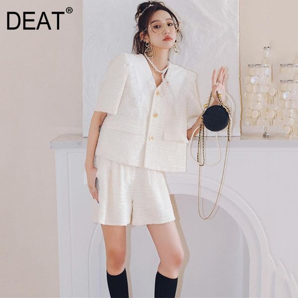 

women's tracksuits [deat] summer fashion women vacation clothing korean style temperament two pieces set wr72300l, Gray