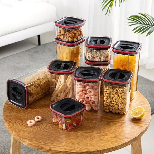 

storage bottles & jars kitchen refrigerator box whole grainsfood container transparent keeping fruit freshness fridge organizer