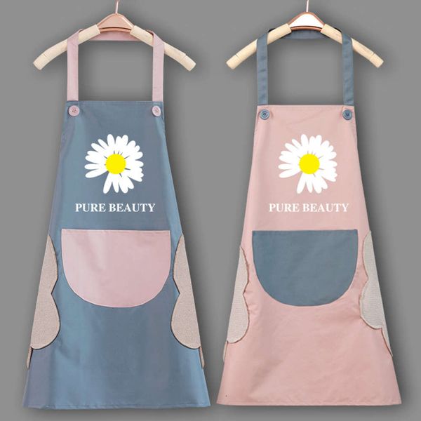 

apron family kitchen women's fashion hand wipe lovely korean nordic style