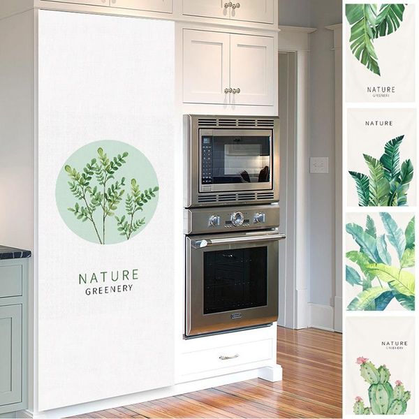 

curtain & drapes nordic short tropical leaves half-curtain for kitchen bedroom decorative door shoes shelf dust cover cafe