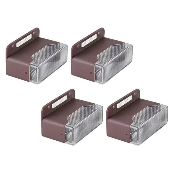 

wall lamp 4pcs solar powered stair steps lamps rain proof step fence