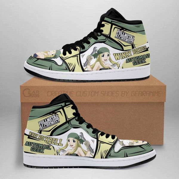 

customization winry rockbell metal alchemist sneakers anime custom shoes 1blc