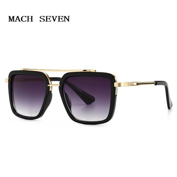 

fashion classic mach style gradient sunglasses cool men vintage brand design aviation uv400 sun glasses, White;black