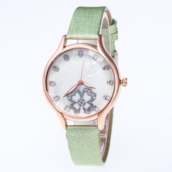 

wristwatches diamond metal flower dial watch wristwatch 2021 fashion women watches printing pattern weaved wholesale, Slivery;brown