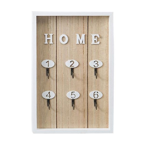 

nordic style wooden key boxes storage box wall mounted lock hanging shelf holder jewelry organizer ornament crafts props(woo hooks & rails