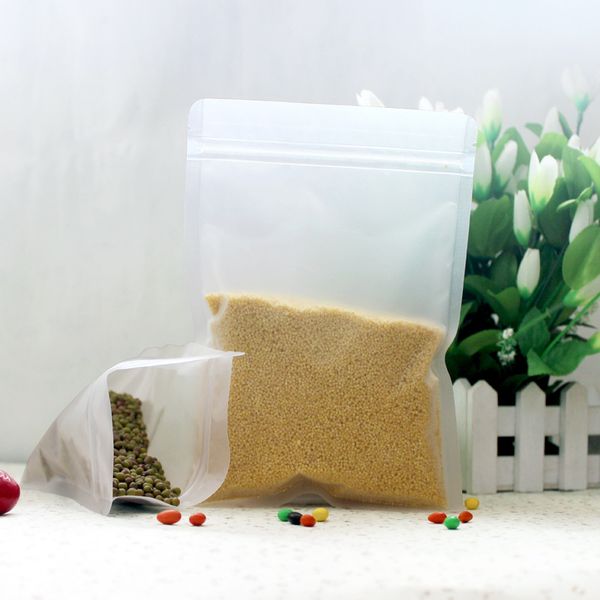 Прозрачный матовый пластиковый пакет плоский нижний ziploc мешок кондитерские сумки фруктовый чай ziploc сумки