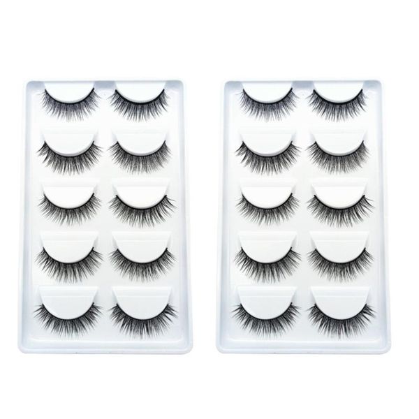 

false eyelashes 10 pairs realistic girl beautiful makeup lashes