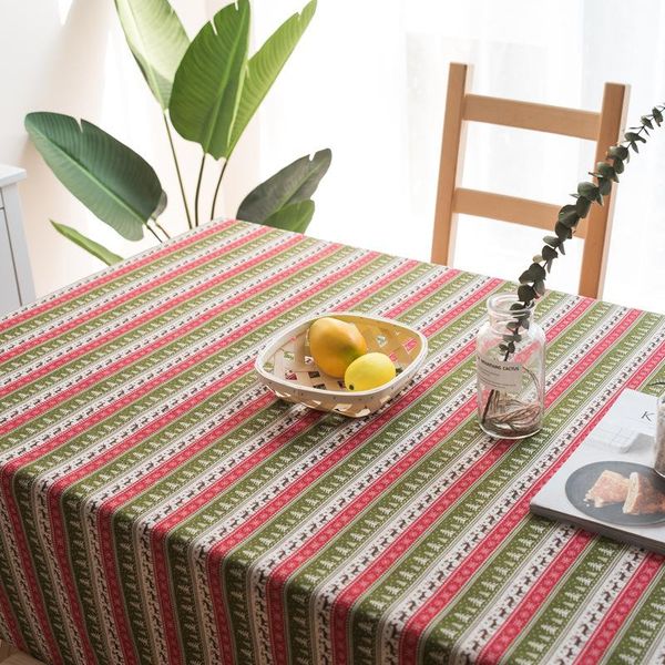 

table cloth ethnic style cotton linen rectangular tablecloth for cover dining desk coffee party birthday decoration