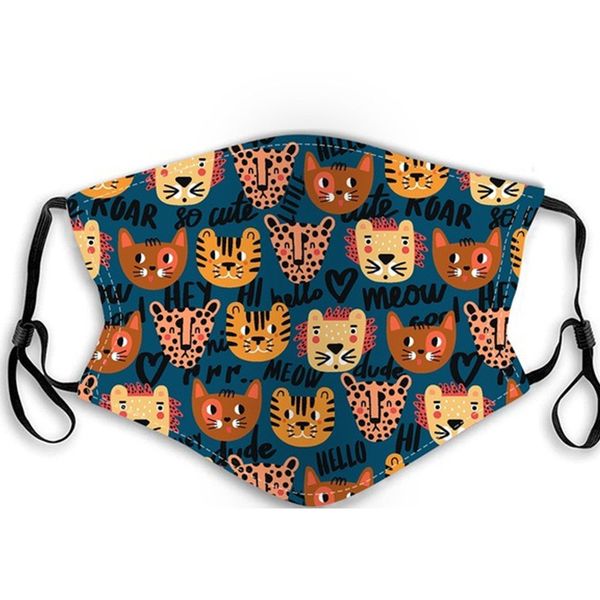 

selling dinosaur printed dustproof cotton mask outdoor washable pm2.5 filter