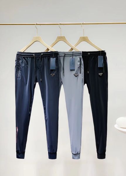 

2021ss mens pants hip hop casual elastic fabric slim comfortable breathable customized zipper 3-color qi hair all-match pants size m-3xl, Black