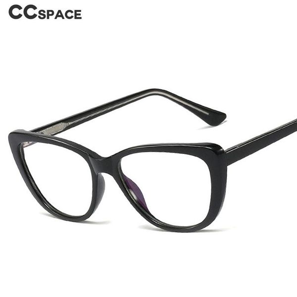 

fashion sunglasses frames 48141 anti-blue light square cat eye plastic titanium glasses ultralight men women optical computer, Black
