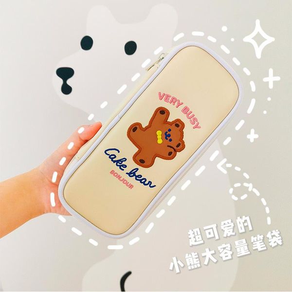 Kalem Çantaları Sevimli Niceday Whybear Pen Case Korean Ins Bag Büyük Kapasite