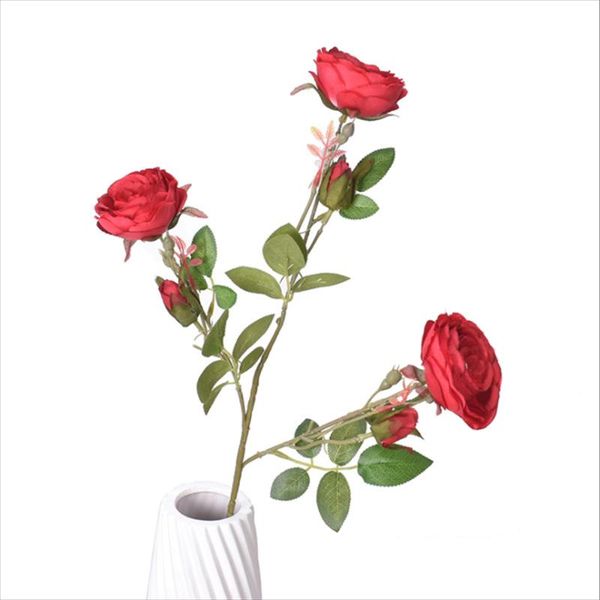 

decorative flowers & wreaths 1 bunch of 6 roses artificial for wedding diy el party home outdoor decoration pography set up valentine's