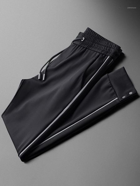 

men's pants casual sport mens luxury elastic waist black man fashion slim fit male trousers plus size 30-40