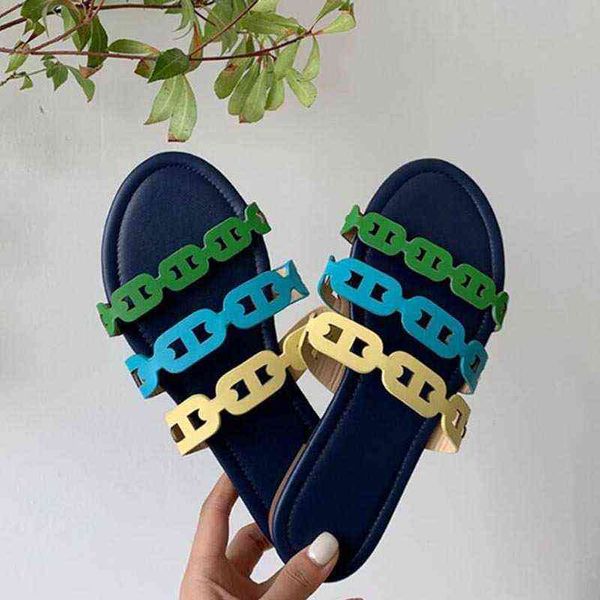 

2022 hollow belt fashion flat bottom sandals color cute large size, Black