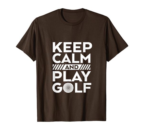 

keep calm play golf funny golfing tournament t-shirt, White;black