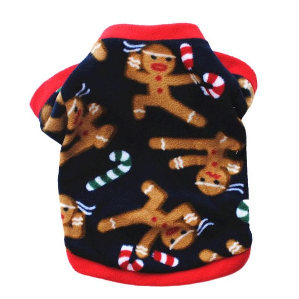 

dog apparel christmas pet puppy clothes winter warm vest jacket snowman pattern