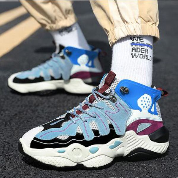 

High Sales Baskets Men Chunky Sneakers New Trend Fashion High Quality Casual Sneakers, Blue