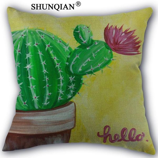 

pillow case custom cactus pillowcase office wedding bedding couch vintage case/ cover home decorative