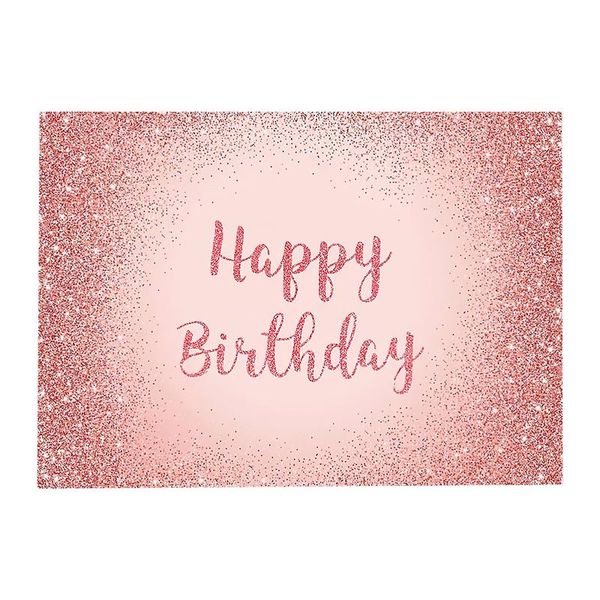 

party decoration happy birthday sequins pink pography background cloth rose gold wall art backdrop reusable po banner
