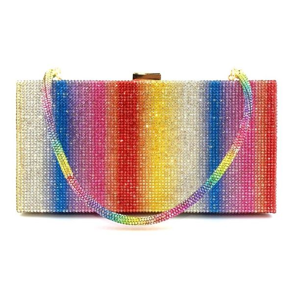 

evening bags rainbow diamond wedding clutch bag elegant party purse and handbag for women luxury designer crossbody 50ld