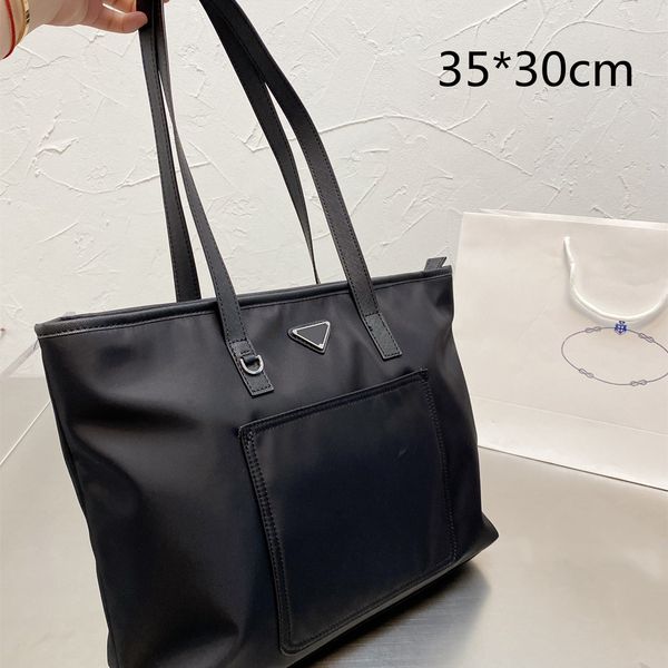 

women luxury shoulder bags shopping bags canvas totes saffiano triangle luxury lady purses handbags medium size zipper 5 color
