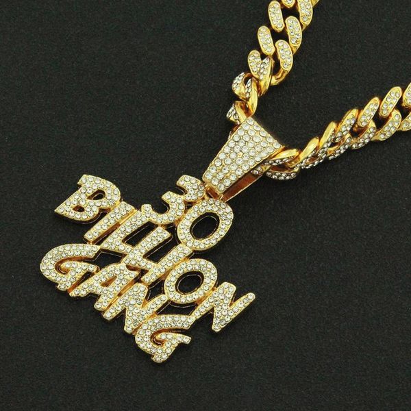 

bangle street splicing diamond pendant thick neck chain domineering alloy cuban necklace rap hip-hop fashion accessories, Black