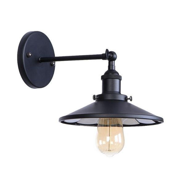 

wall lamp vintage loft decor iron mirror lampshade adjust edison led sconce lights bedside home lighting luminaire