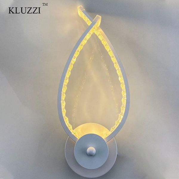 

nordic led crystal wall lamp bedroom living room bedside light for home bathroom corridor el fixture