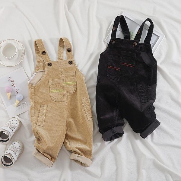 

jumpsuits 2021 toddler baby jumpsuit spring autumn kids casual loose corduroy overalls korean solid pants for girl boys infant overall, Blue