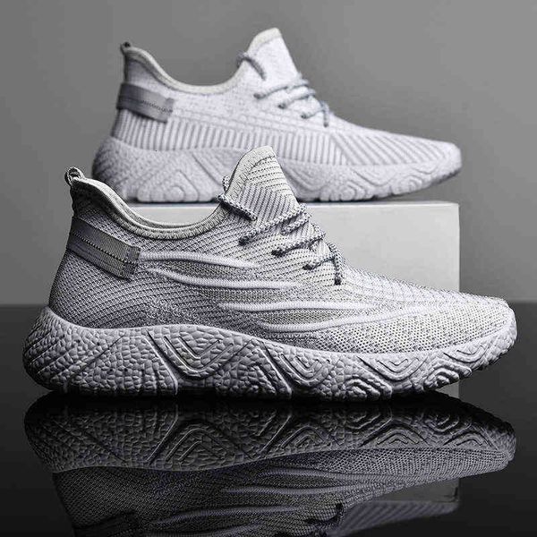 

2021 autumn women's shoes lace up fashion sports casual breathable flying weaving couple coconut men's, Black
